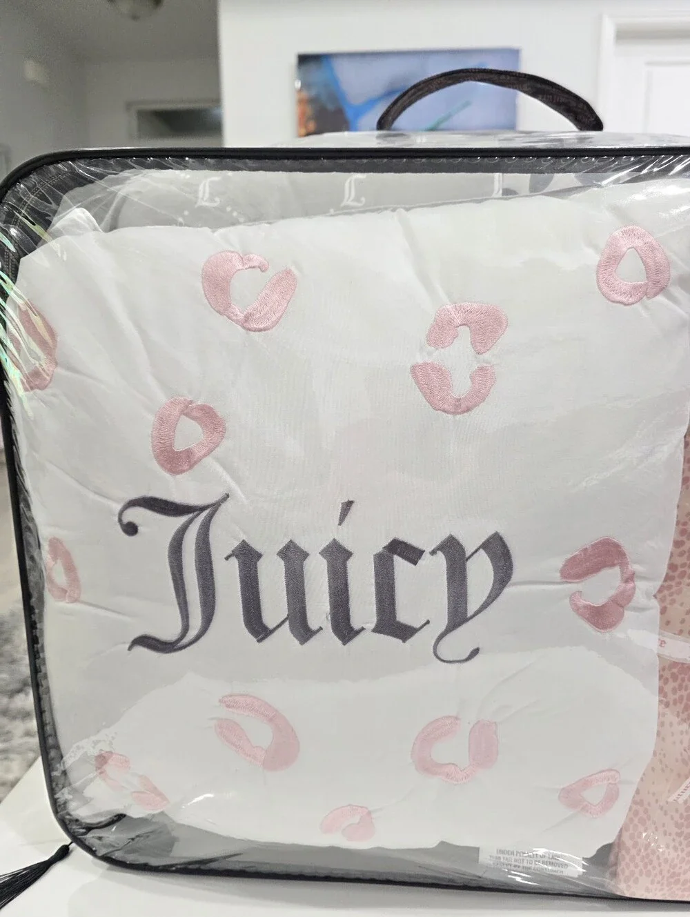 Juicy Couture QUEEN 8 Piece Leopard Gray Comforter Set Viral